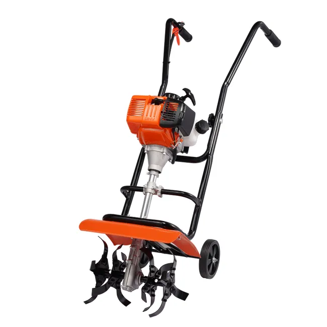 VEVOR Motobineuse Thermique à Moteur Essence 31CC à 4 Temps avec 4 Dents Avant Réglables en Grandes Roues Installation Facile Cultivateur pour Potager - Image 1